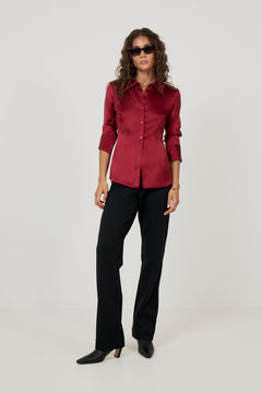 Kiki Silk Blouse - Red