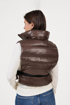 Bonnie Down Vest - Dark Brown
