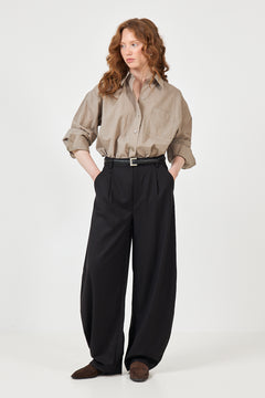 Mathilde Check Shirt - Beige