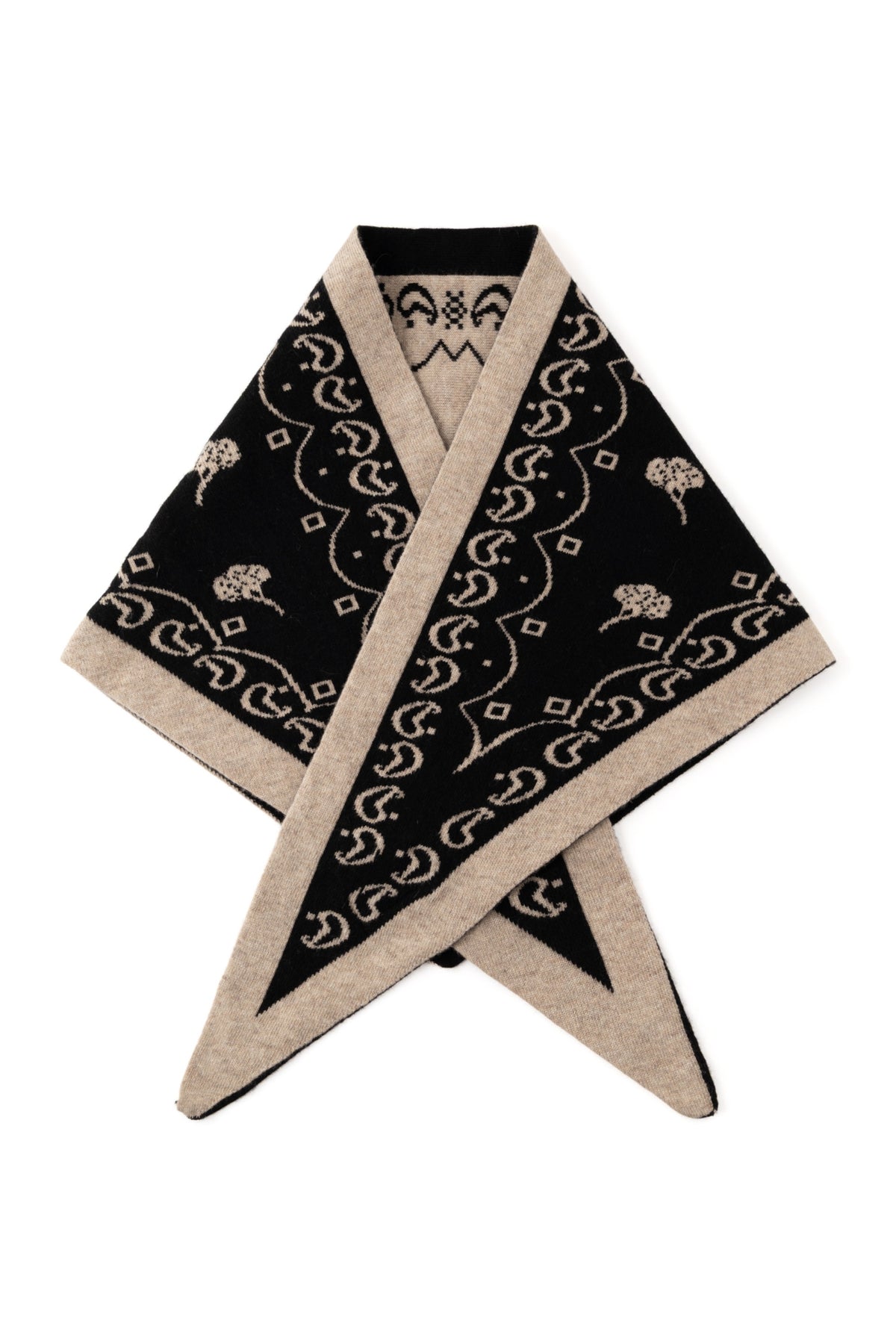 N-Neomi Scarf - Sand Black Mix