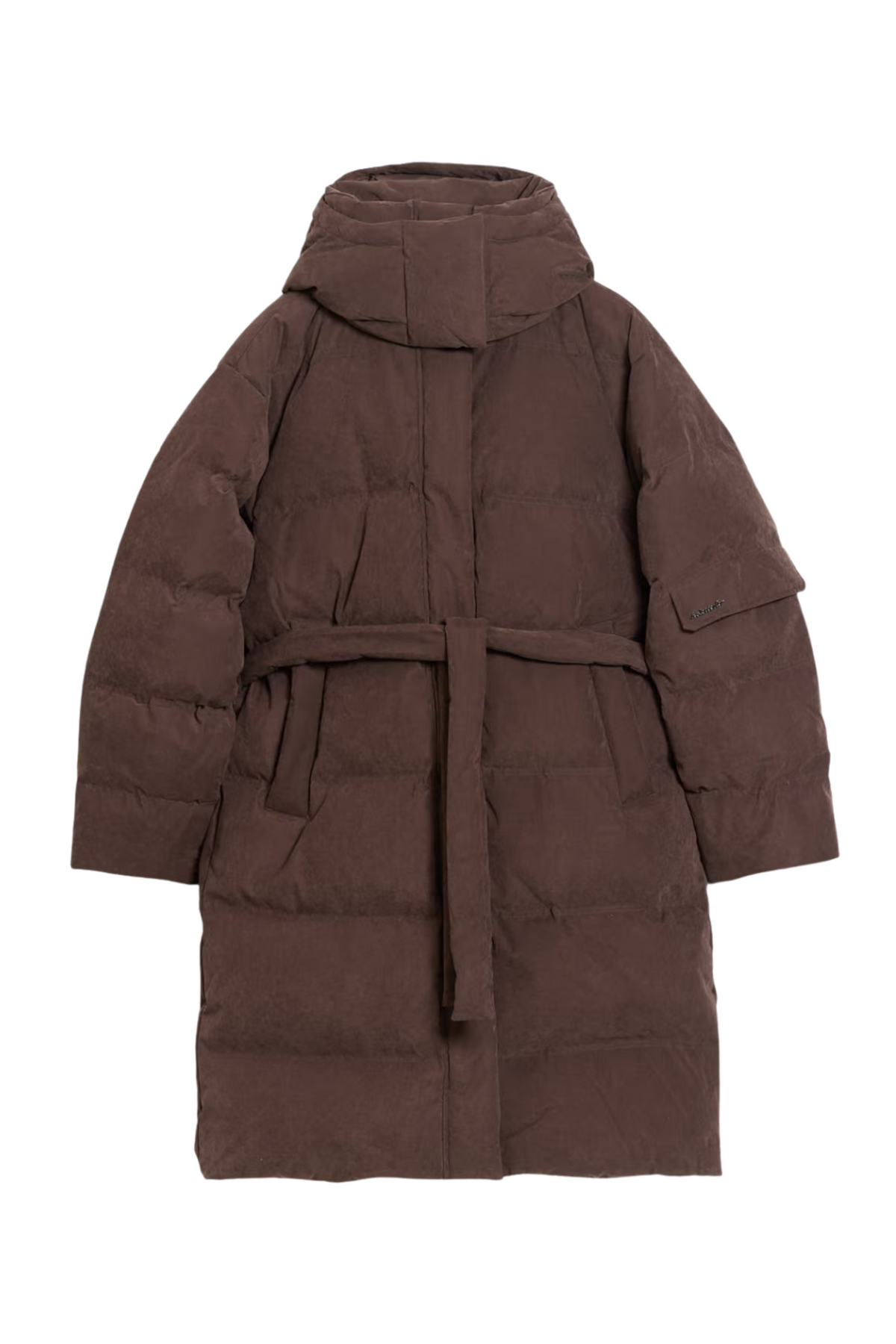 Steilia Brushed Down Coat - Dk Brown