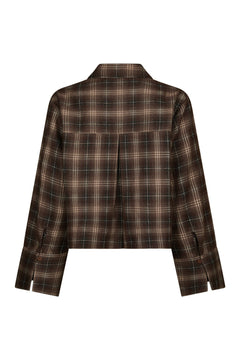 Jaylin Flannel Check Shirt - Dark Taupe