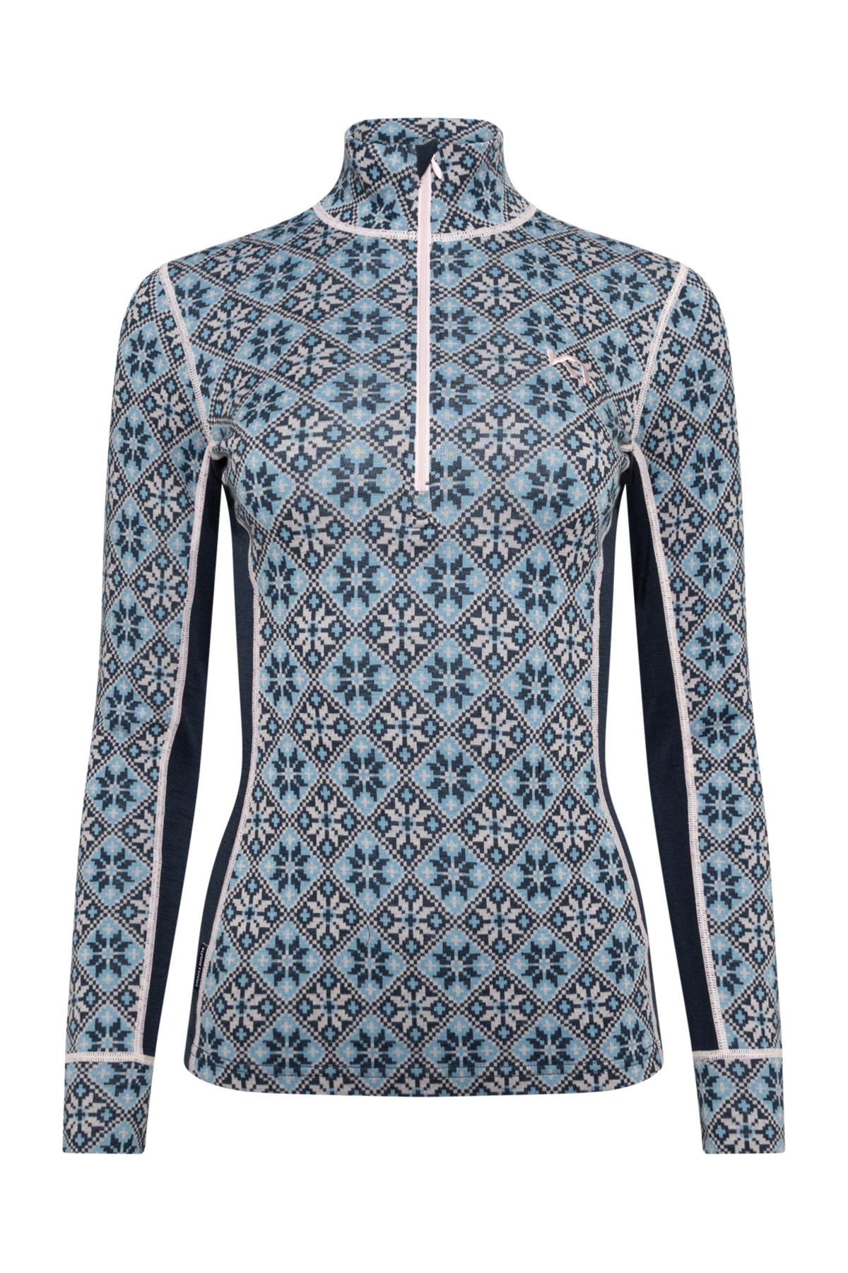 Rose Half Zip Base Layer Top - Dark Navy Blue