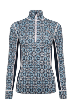 Rose Half Zip Base Layer Top - Dark Navy Blue
