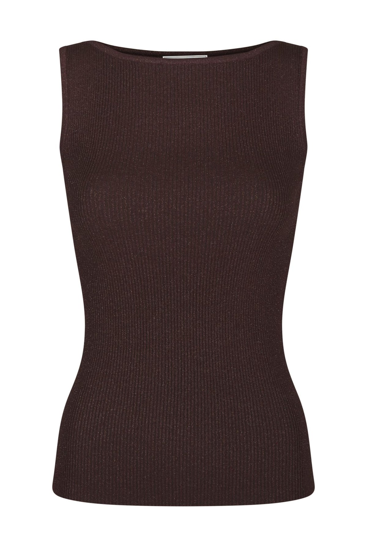 Talia Glitter Knit Top - Burgundy