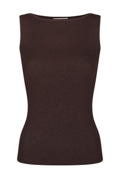 Talia Glitter Knit Top - Burgundy