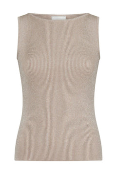 Talia Glitter Knit Top - Sand
