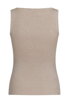 Talia Glitter Knit Top - Sand