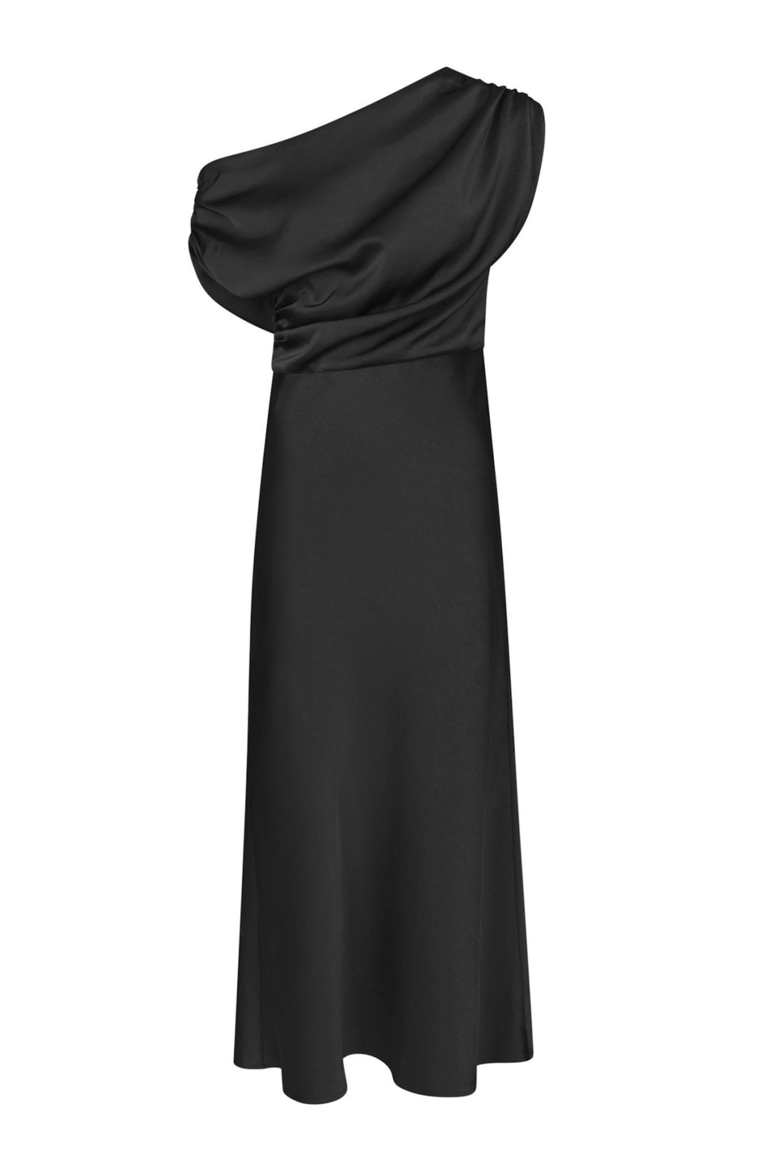 Lilith Heavy Sateen Dress - Black