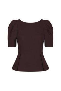 Mellisana Structure Blouse - Chocolate Plum