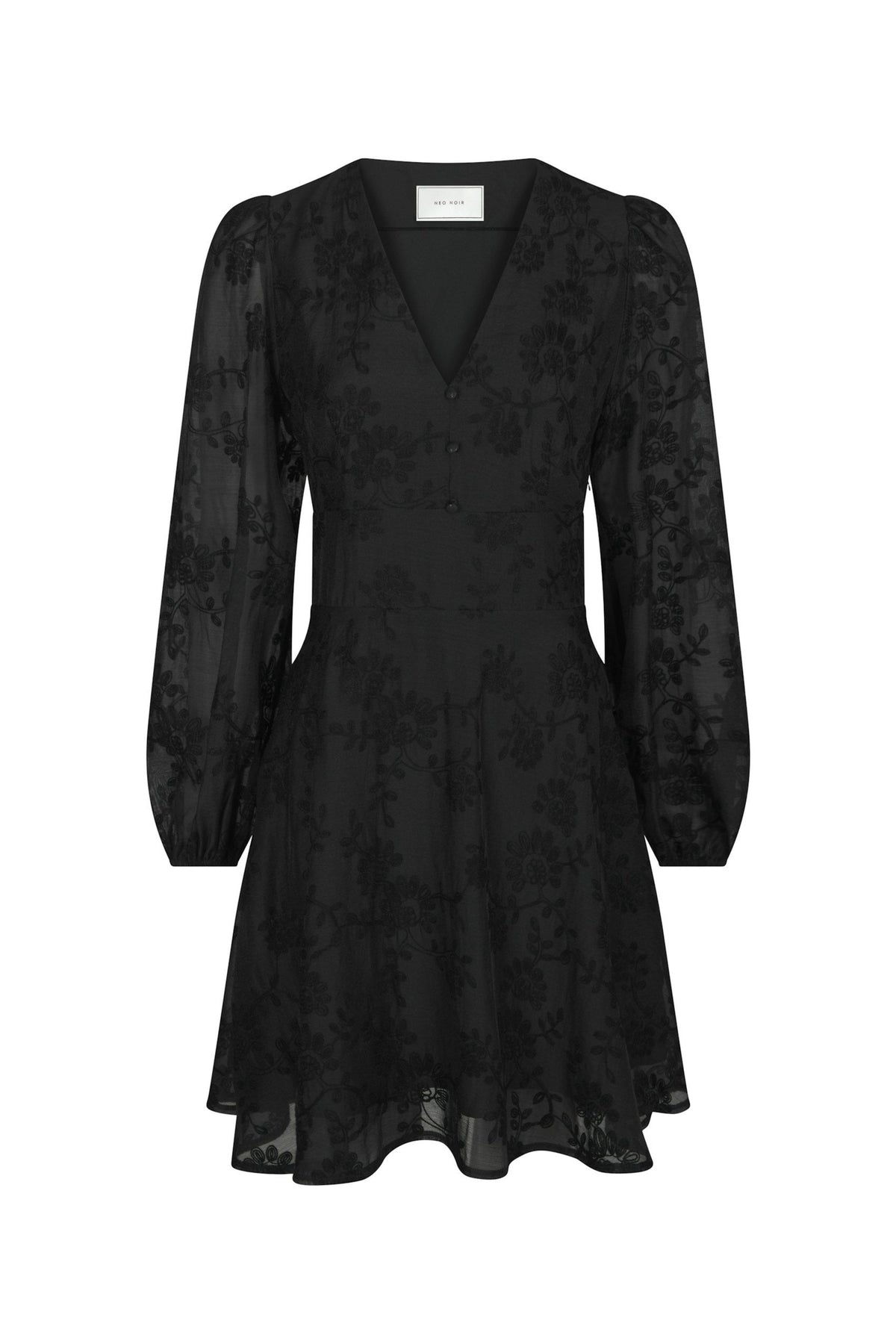 Milly Embroidery Dress - Black