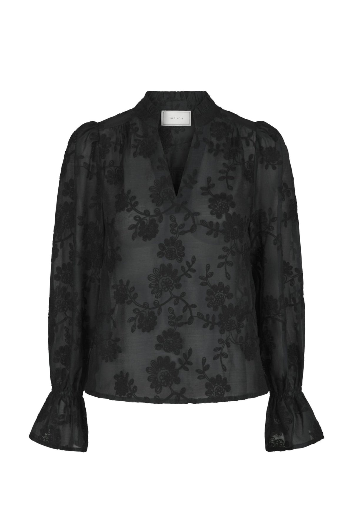 Amara Emb. Blouse - Black