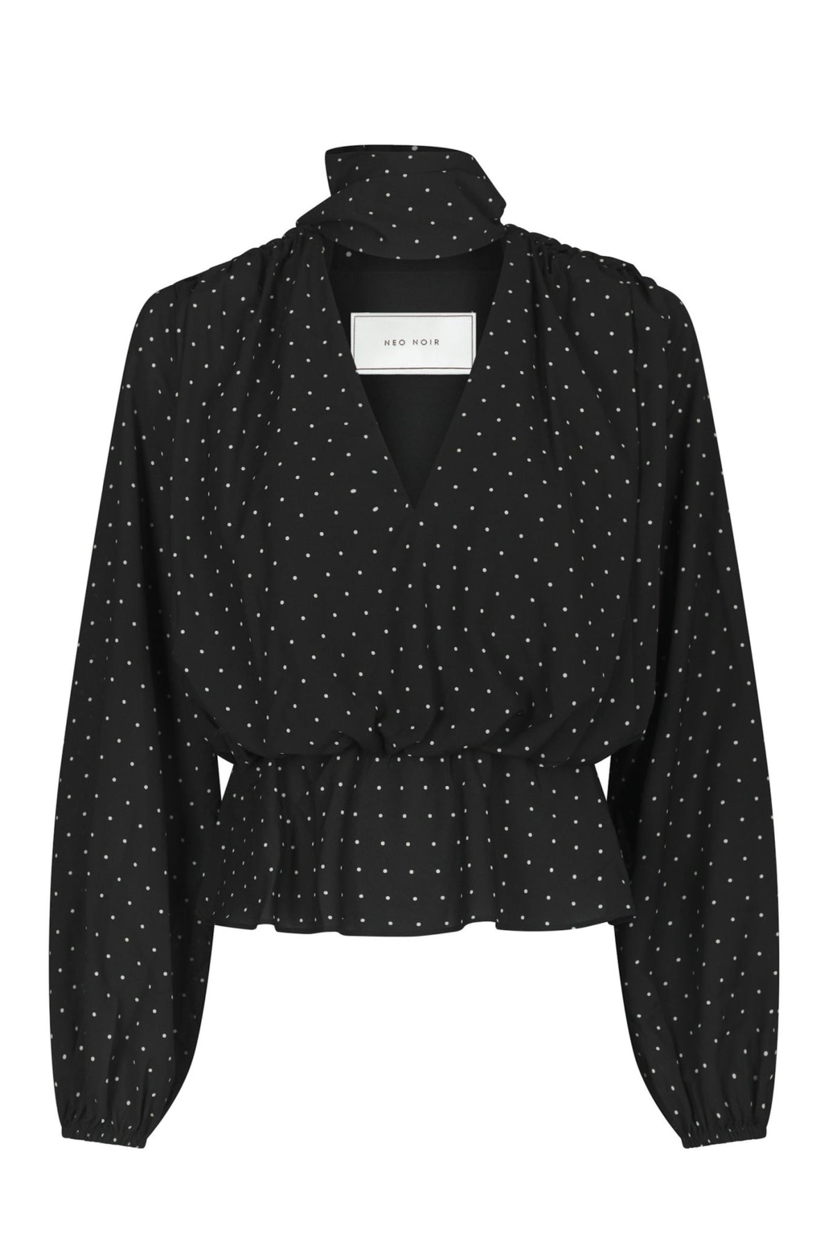 Ettalie Dot Blouse - Black