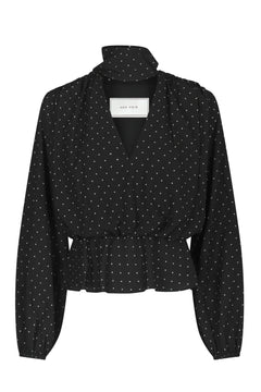 Ettalie Dot Blouse - Black