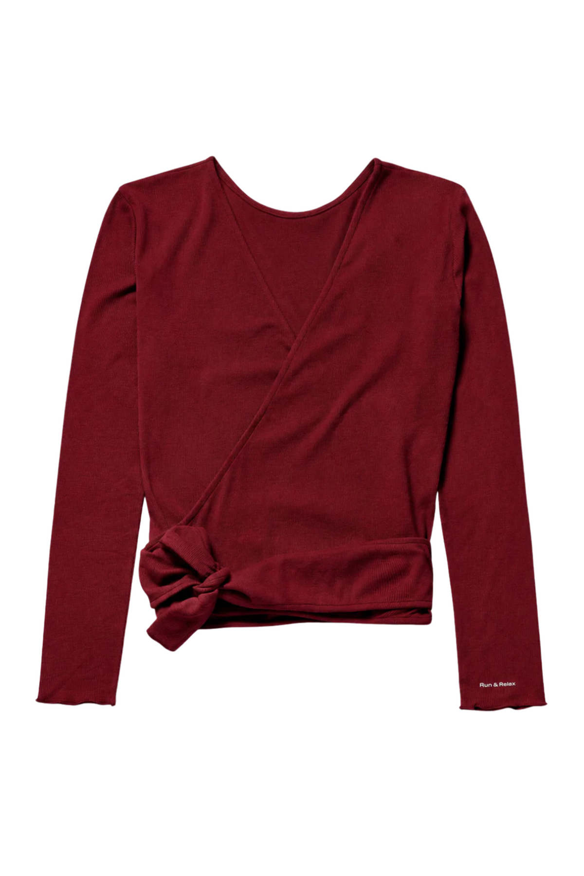 Basic Wrap Sweater - Dark Berry