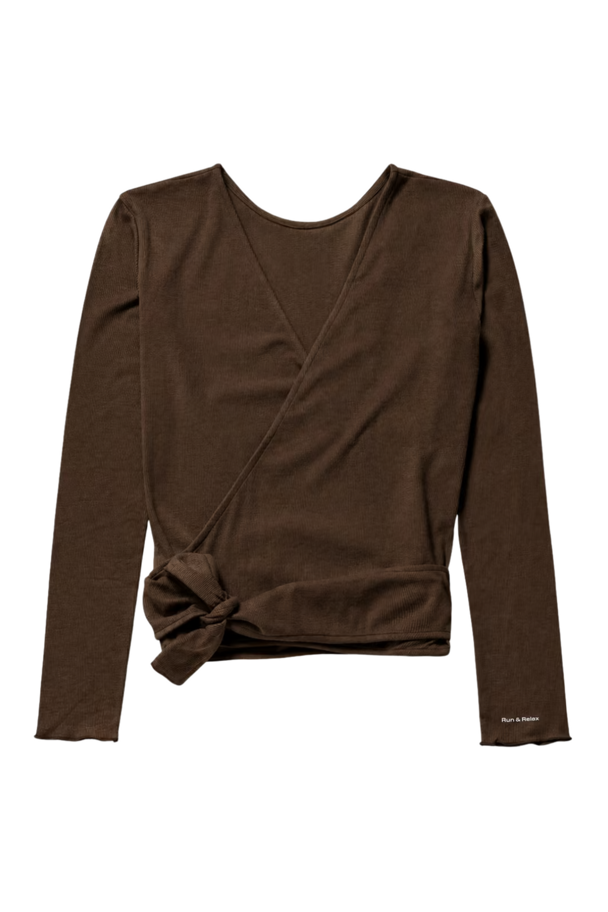 Basic Wrap Sweater - Hot Coffee