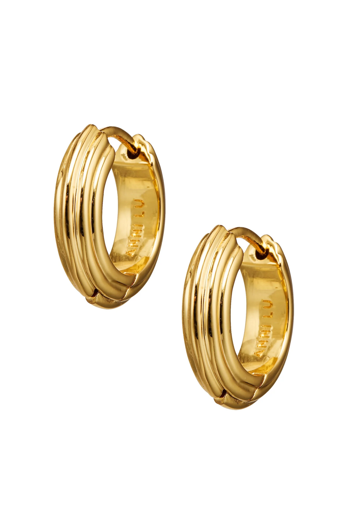 Golden Deco Hoops Petit - Gold