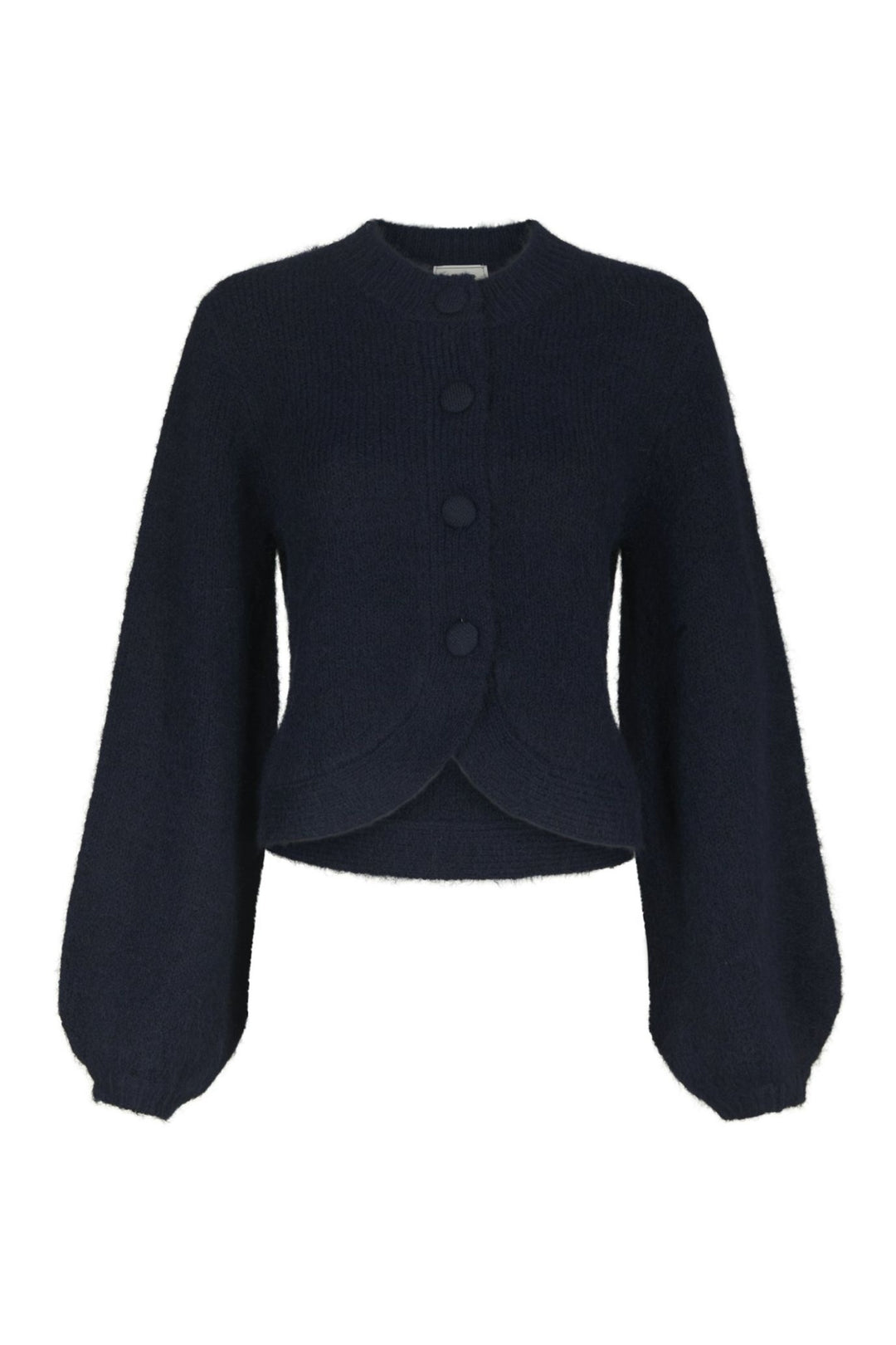 Gio Fluffy Knit Cardigan - Navy