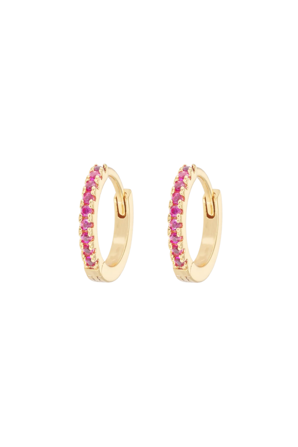 Small Hoops - Cerise