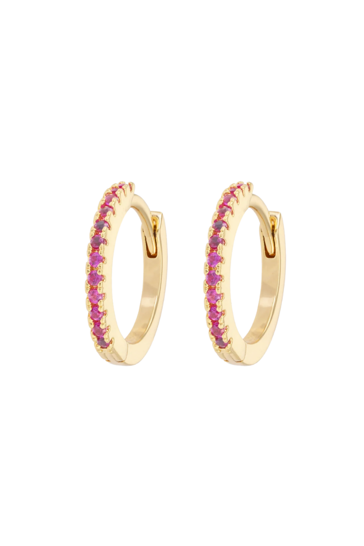 Medium Hoops - Cerise