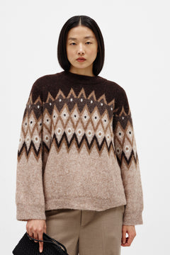Poppyiw Pullover - Brown Fairisle