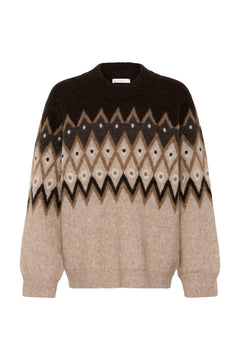Poppyiw Pullover - Brown Fairisle