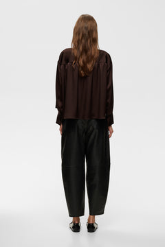Oliveiw Dawn Blouse - Chocolate Brown