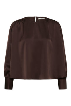 Oliveiw Dawn Blouse - Chocolate Brown