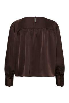 Oliveiw Dawn Blouse - Chocolate Brown