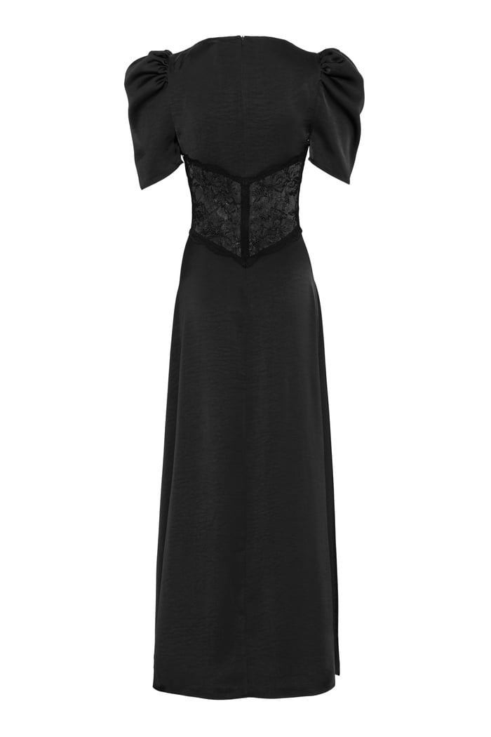 Francis Lace Maxi Dress - Black