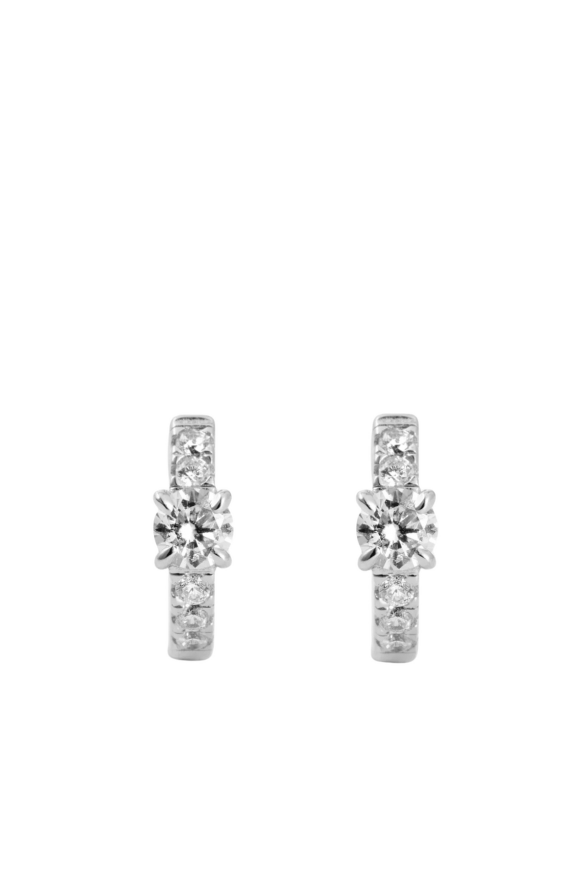 Solitaire Huggies - Silver
