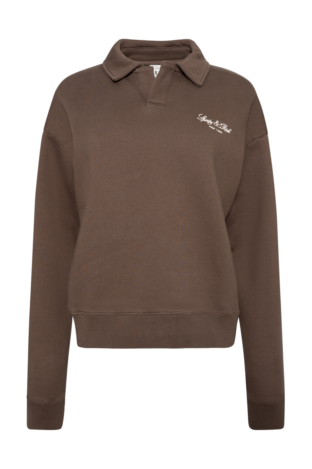 Vendome Script Embroidered Open Polo - Chocolate