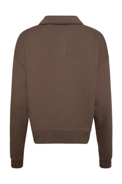 Vendome Script Embroidered Open Polo - Chocolate
