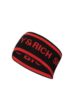 Bold Logo Ski Headband - Black/Rosso