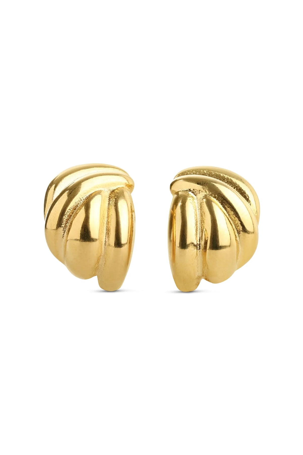 Siv Twisted Stud Earrings - Gold