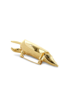 Leslie Abstract Brooch - Gold