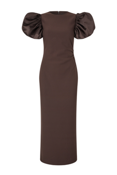 Draped Midi Puff Dress - Molé