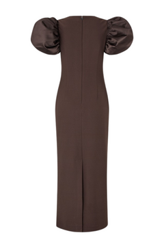 Draped Midi Puff Dress - Molé