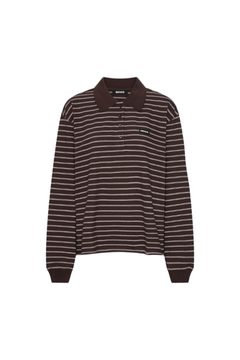 Pique Longsleeve Polo - Zinfandel Comb.
