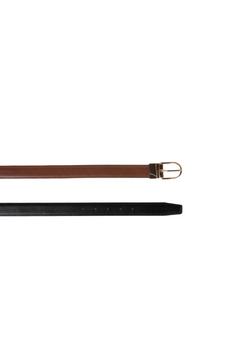 Hedvig Reversibelt Belte I Skinn - Sort