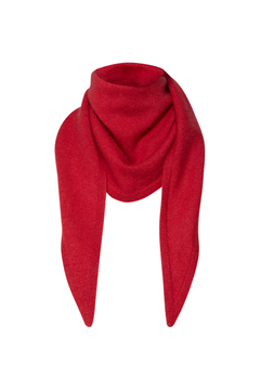 Lara Solid Wool Cashmere Triangle - Rød