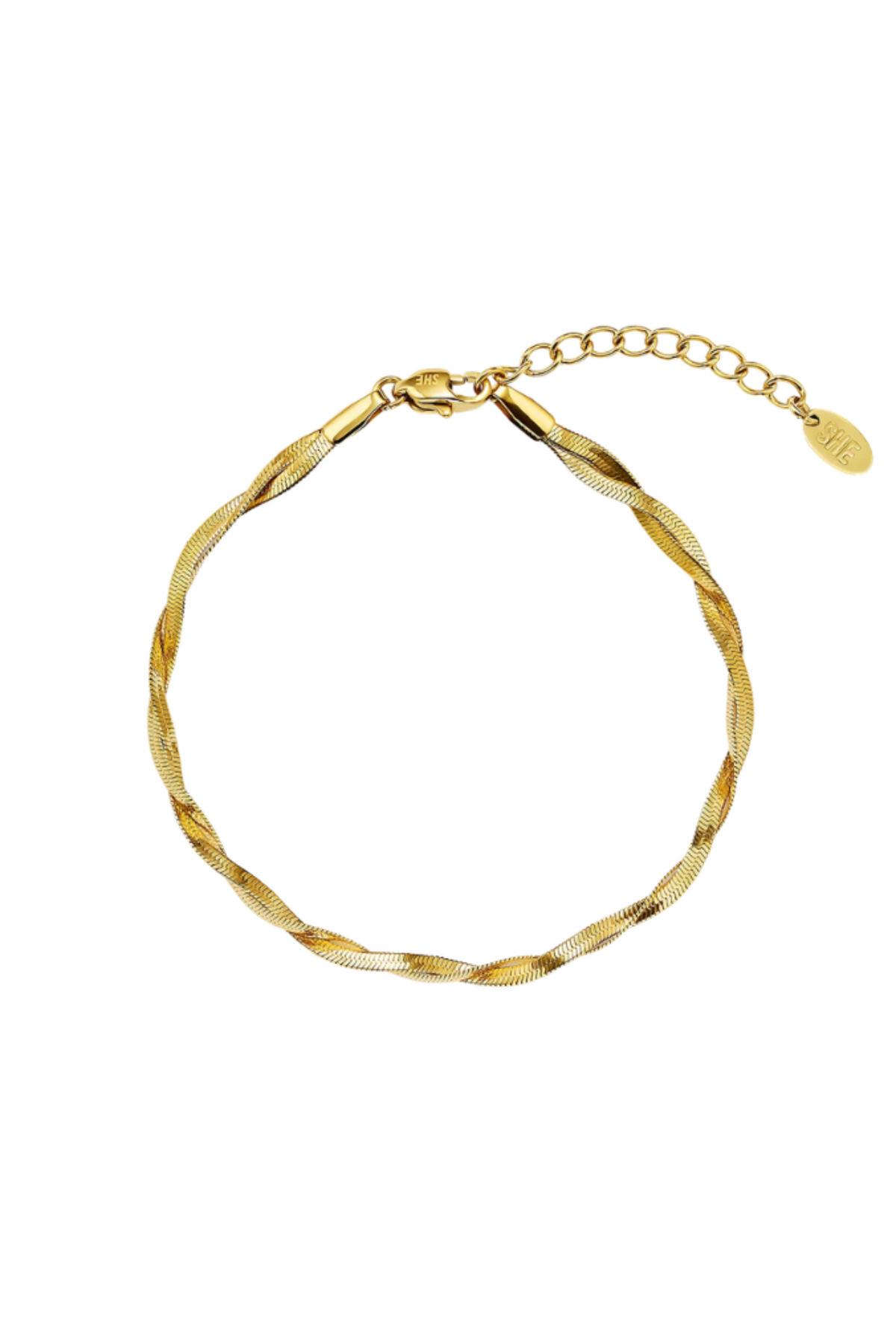 Twisted Bone Bracelet - Gold