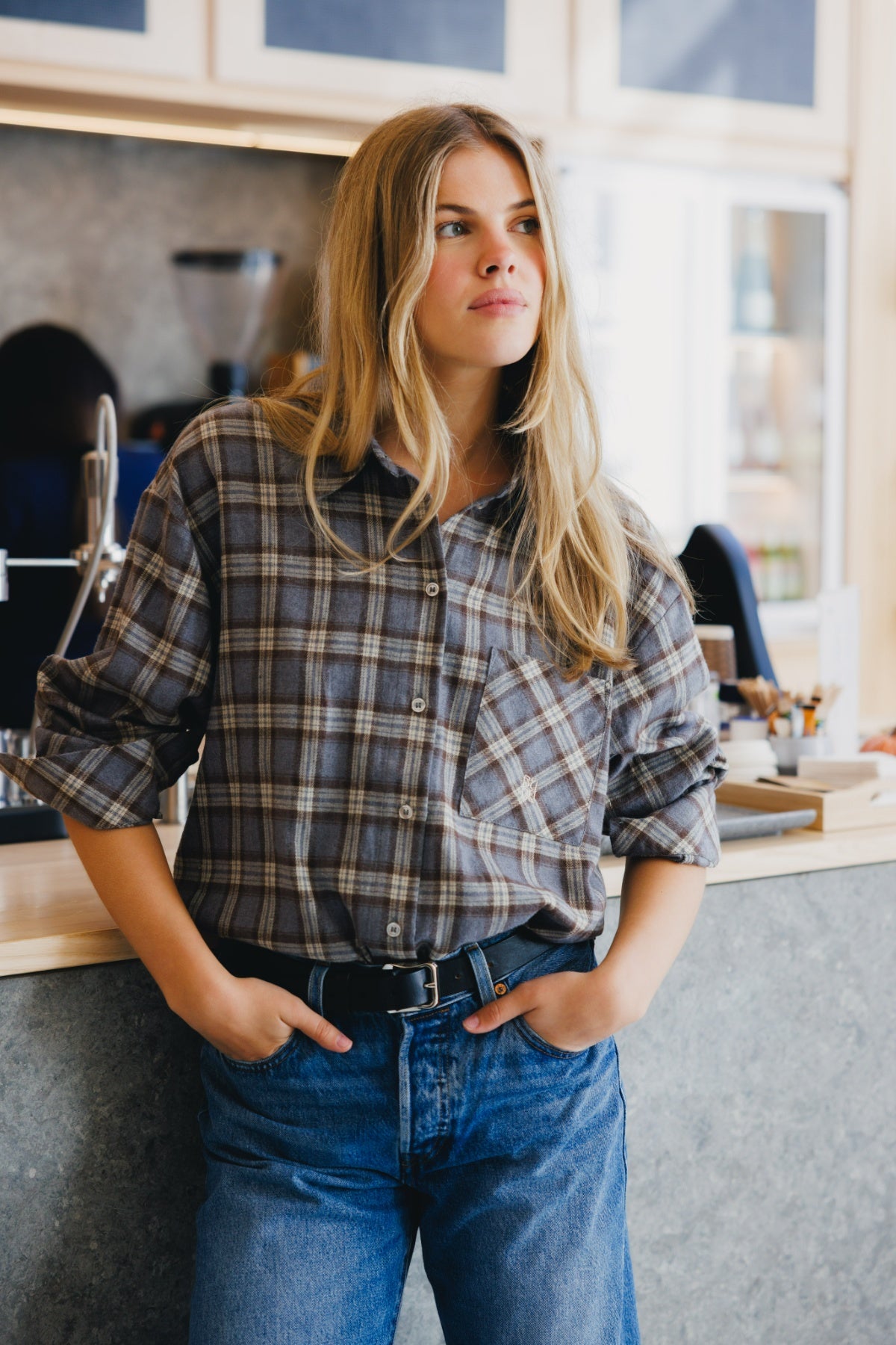 Mathilde Check Shirt - Blue