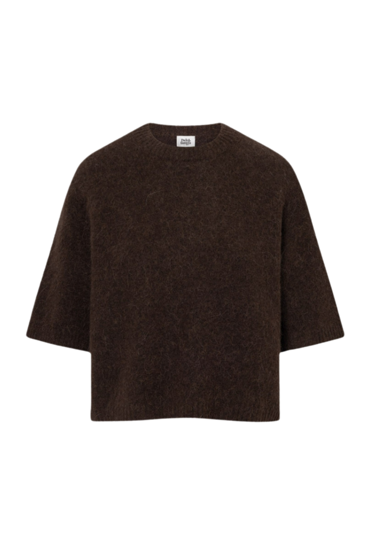 Madina Short Sleeve Knit - Mocha Brown