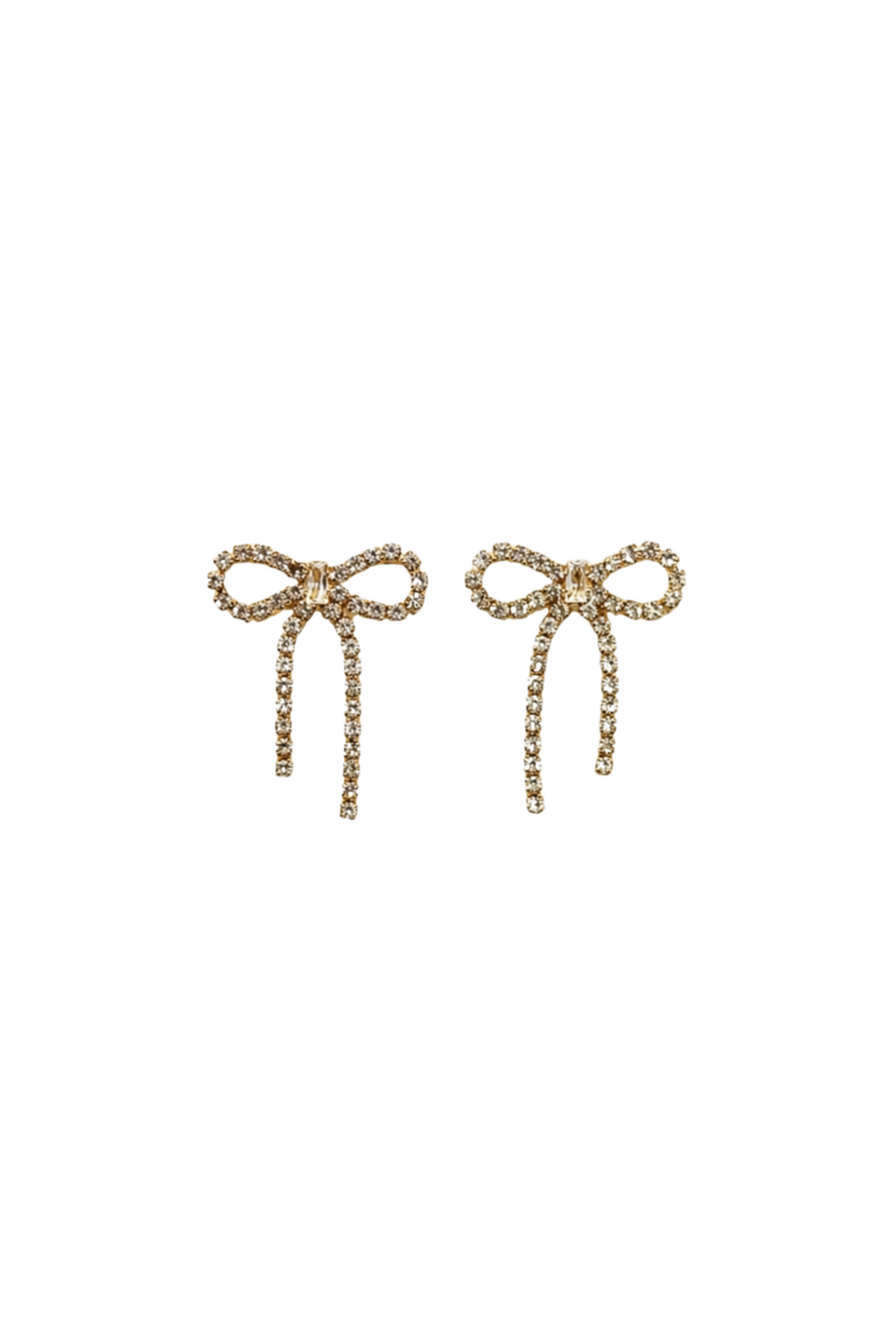 Elisha Rhinestone Earrings - Gold Plated