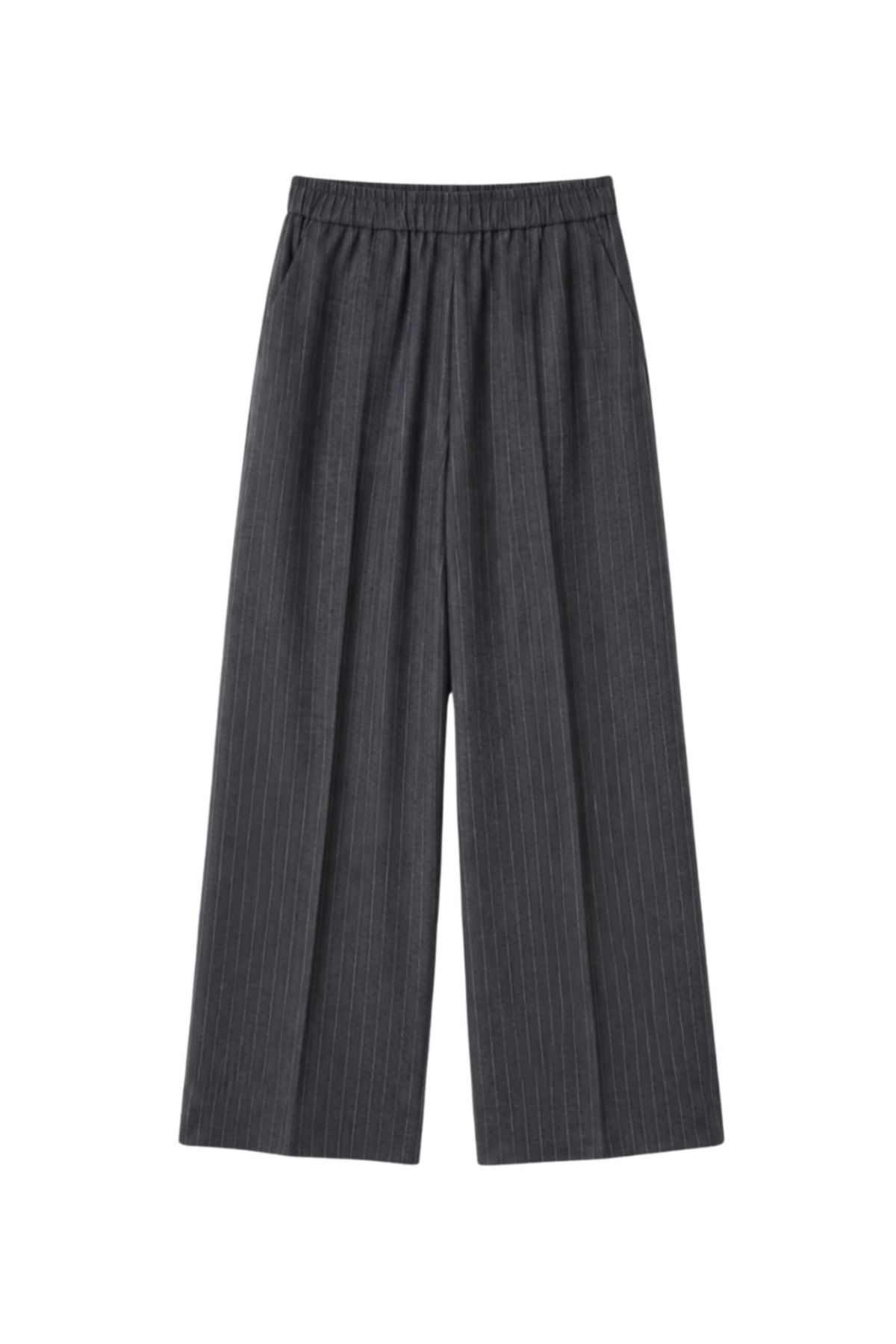 Linn Trousers - Grey Pinstripe