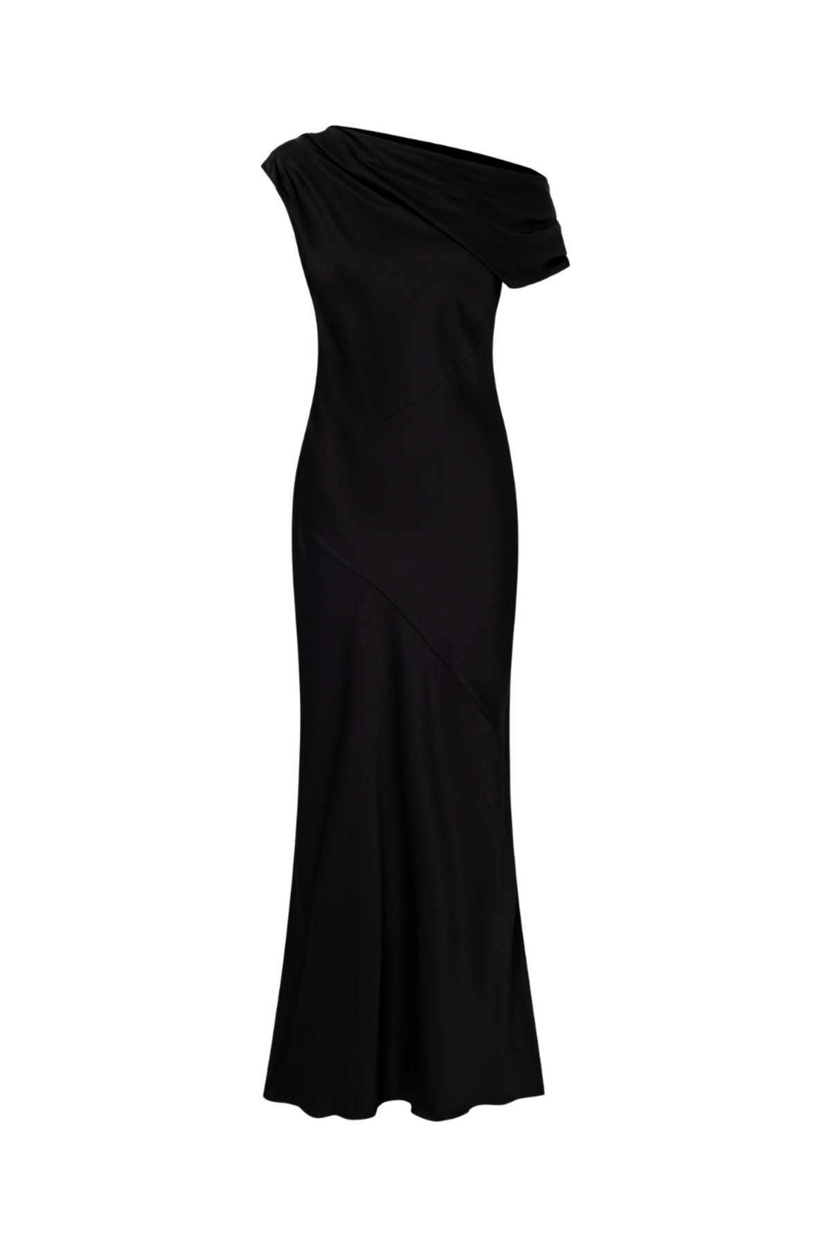 Vanessa Satin Dress - Black