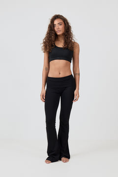 WrapMe Foldover Flare Pant - Black