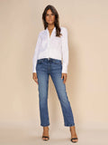 Sybel Satin Shirt - White