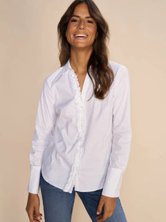 Sybel Satin Shirt - White